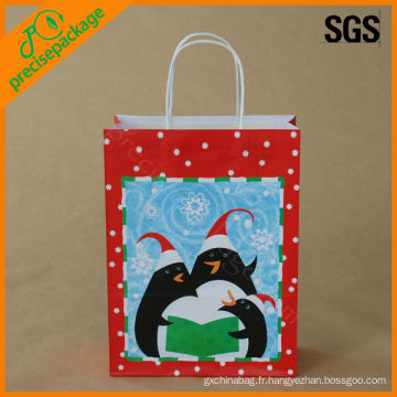 sac d&#39;emballage de papier de Noël imprimé